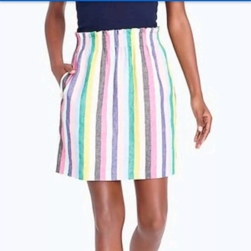 Jcrew Mixed Striped Paper Bag Skirt Size 4